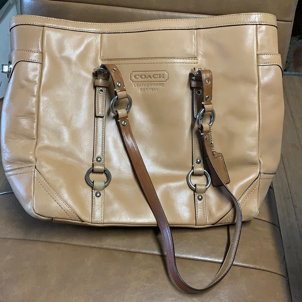 Vintage Coach Tan Leather Tote bag